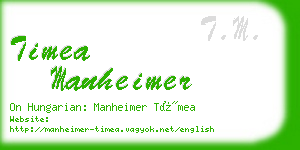 timea manheimer business card